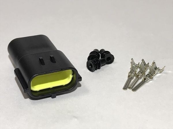 【7E3PMS】送料無料 送料込 Defi メーター 油圧計 / 燃圧計 センサー用 コネクター カプラー 3P 3極 オス検) Racer Gauge DIN-Gauge拍卖