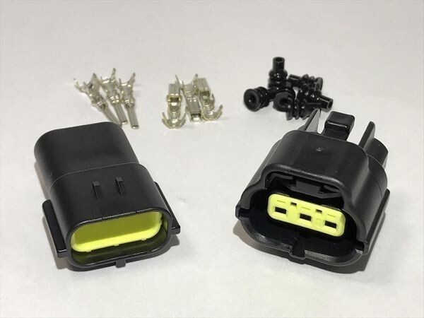 【7E3PS】送料無料 デフィ Defi 日本精機 メーター 油圧 燃圧 センサー用 カプラー 3P 3極 3ピン 検) DIN-Gauge Defi-Link 純正拍卖