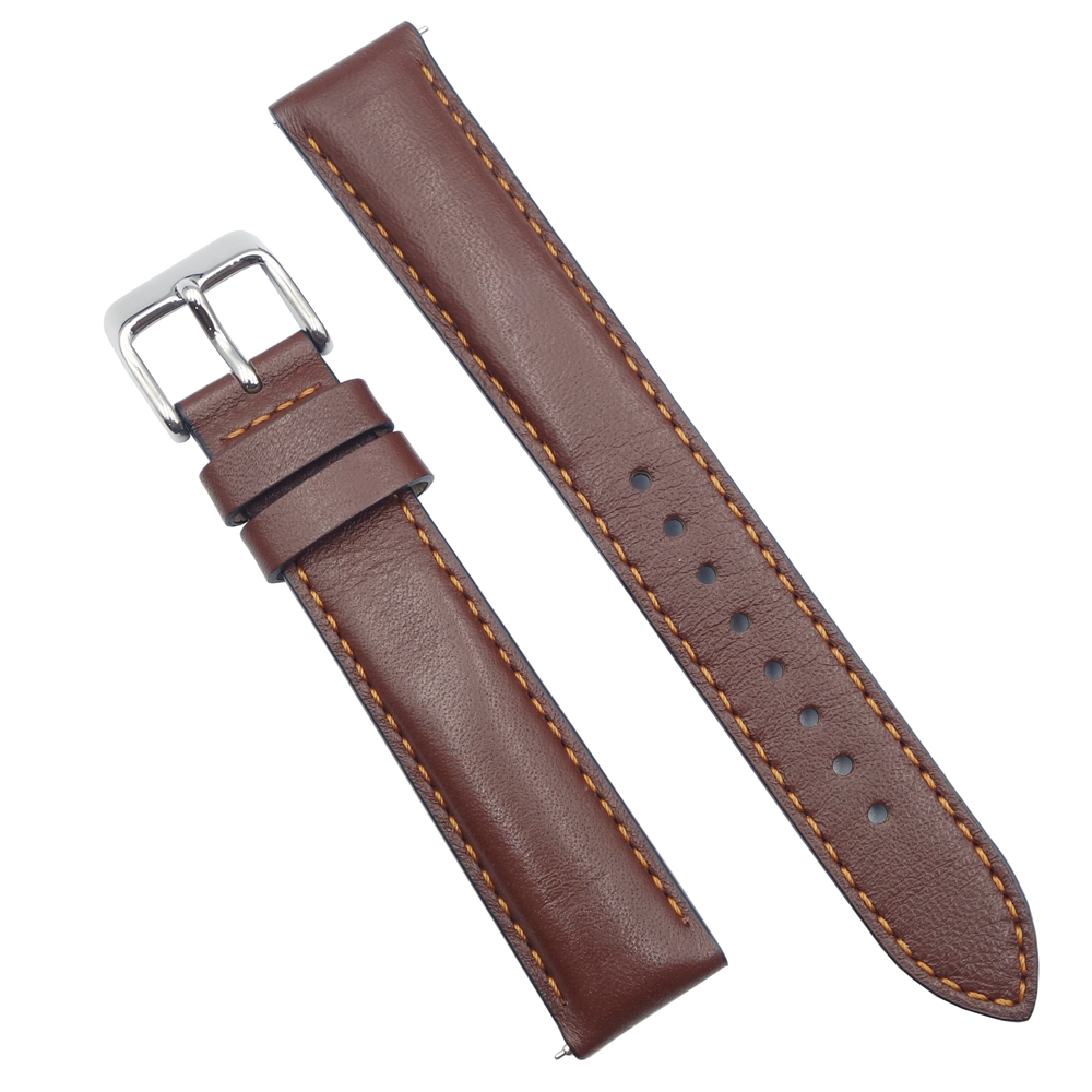 18mm セイコー ベルト RS07S18DBN カーフ 牛革 スムース 厚型 こげ茶(ブラウン) ステッチ付き スマートチェンジ 新品未使用正規品 送料無料拍卖