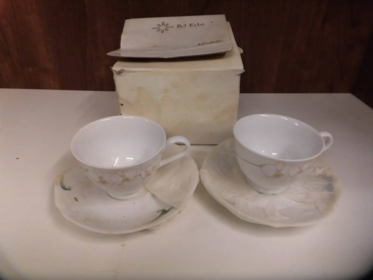ノリタケ・カップ&ソーサ 2客セットにて (未使用品) / ビンテージ Bel Eclat モデル拍卖
