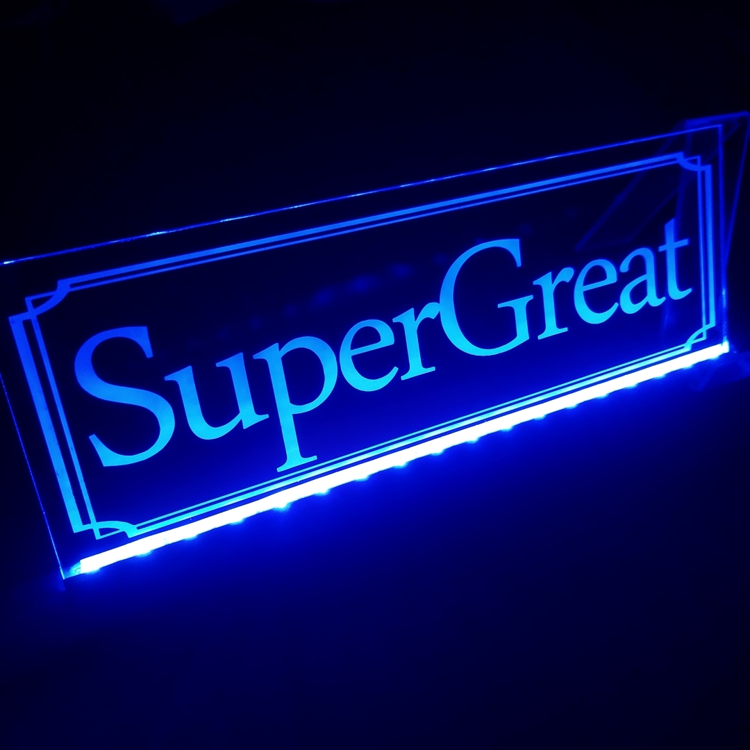 スーパーグレート⑤ フルカラーLED アクリルプレート 17 三菱ふそう FUSO トラック アンドン 安全窓 内装 カスタム デコトラ ライト 飾り拍卖