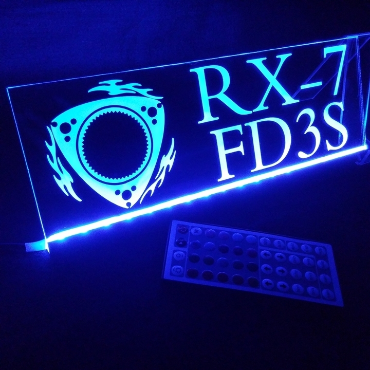 RX-7② フルカラーLED アクリルプレート ロータリーエンジン FD3S FC3C FC3S サバンナ カブリオレ MAZDA マツダ 内装 カスタム パーツ拍卖