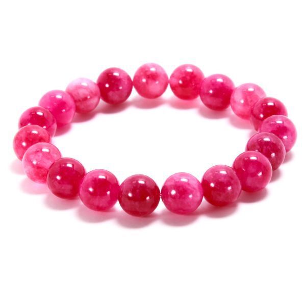 ストロベリー・ピンク カルセドニー 16cm 10mm珠 未使用拍卖