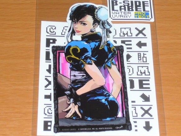 ◆ストリートファイター ステッカー◆春麗 見返り◆B-SIDE LABEL◆ストⅡ◆拍卖