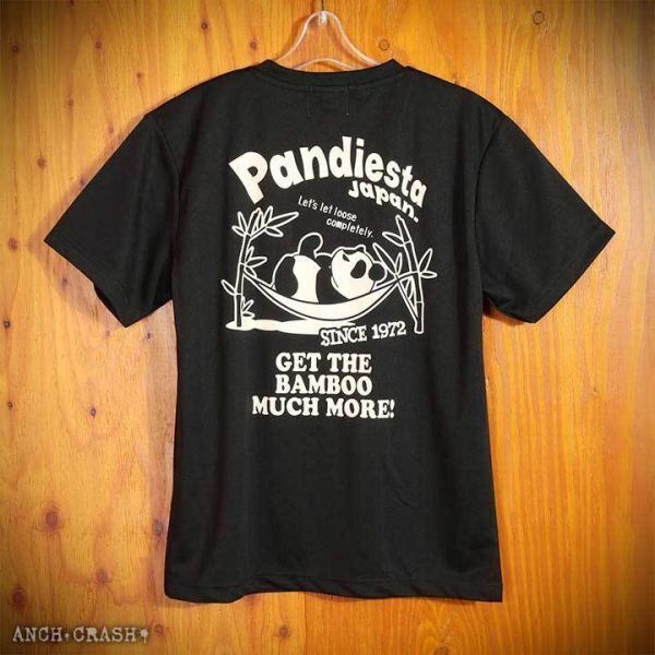 PANDIESTA パンディエスタ ドライメッシュTシャツ ブラック【XXLサイズ】551865 吸汗速乾 半袖Tシャツ パンダ拍卖