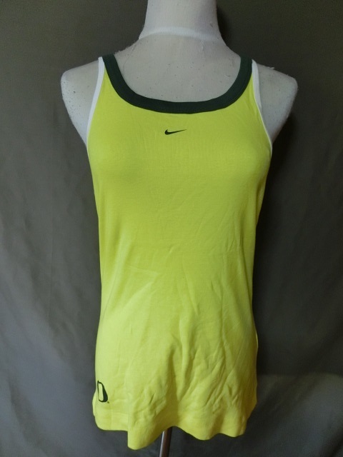 USA購入 激レア ナイキ【Nike】社製 USカレッジ オレゴン大学ダックス 【OREGON DUCKS】【O】ロゴプリント入りタンクトップUS Lサイズ 黄拍卖