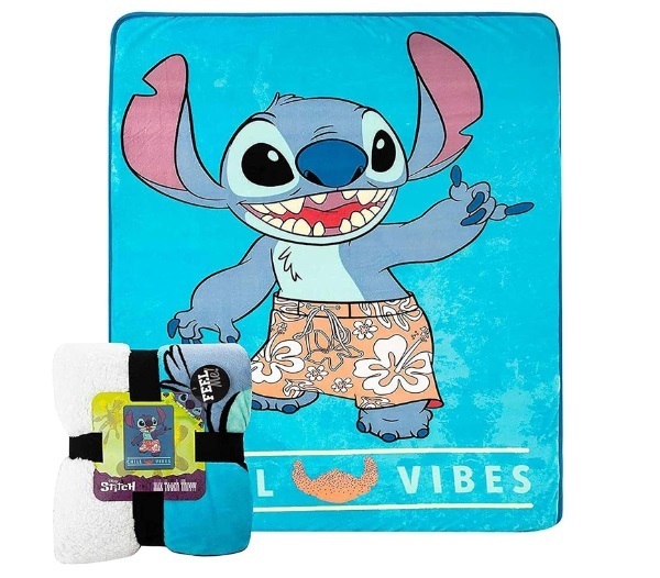 ディズニー スティッチ ★ 大 もこもこ 毛布 ブランケット A拍卖
