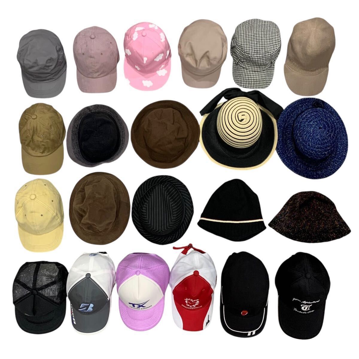 ベースボールキャップ ニット帽 ビーニー バケットハット MIX 22個まとめ売り スポーツ アウトドア 6パネル ミズノ ユニセックス 1025KHM④拍卖