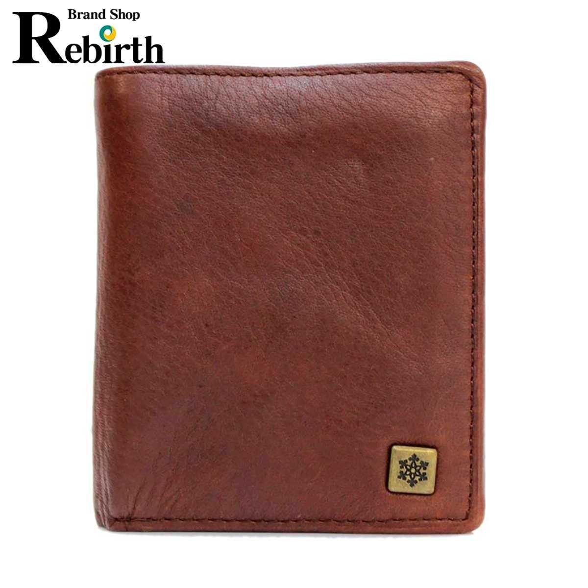 ノーブランド 二つ折り財布 レザー ブラウン 札入れ×1、小銭入れ×1、カードスロット×6、クリアケース×1、オープンポケット×1 NT拍卖