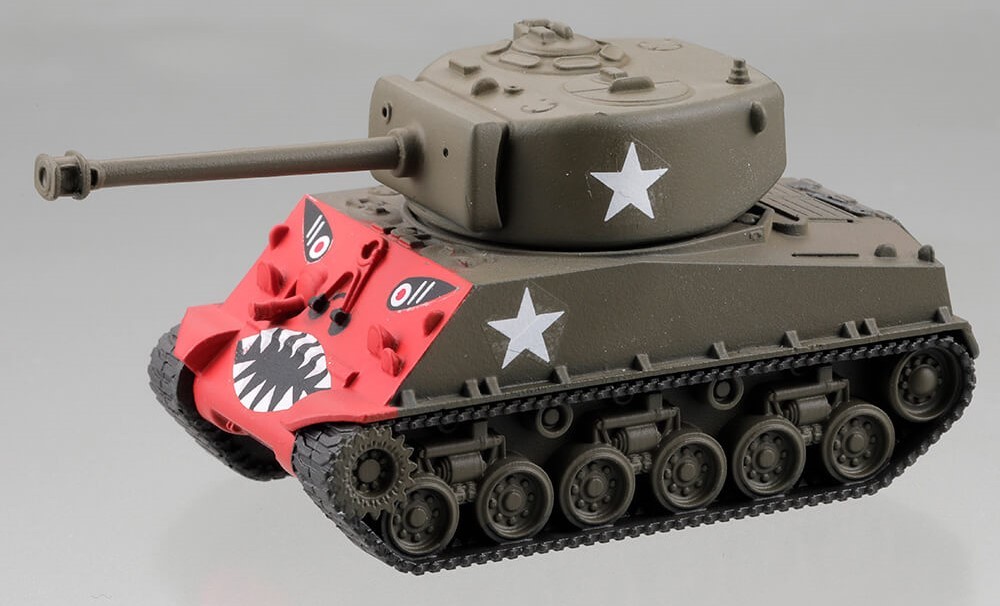 海洋堂カプセルQワールドタンクデフォルメ8 バルジの戦い M4A3E8 シャーマンイージーエイト (赤い悪魔)拍卖