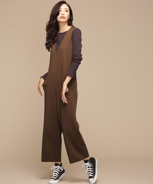 新品 NANO UNIVERSE ナノ ユニバース ミラノリブオールインワンニット ナノユニバース 36拍卖