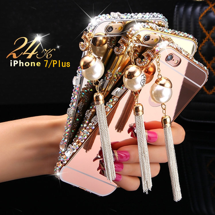 iphone8 ケース アイフォン8 カバー iphone7 ケース Apple 4.7インチ スマホケース 保護 キラキラ デコ ストーン ストラップ付き ゆらゆら拍卖