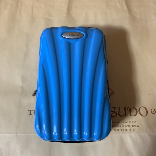 ANA サムソナイト アメニティ ポーチ ケース ファーストクラス 全日空 SAMSONITE 水色 単色拍卖