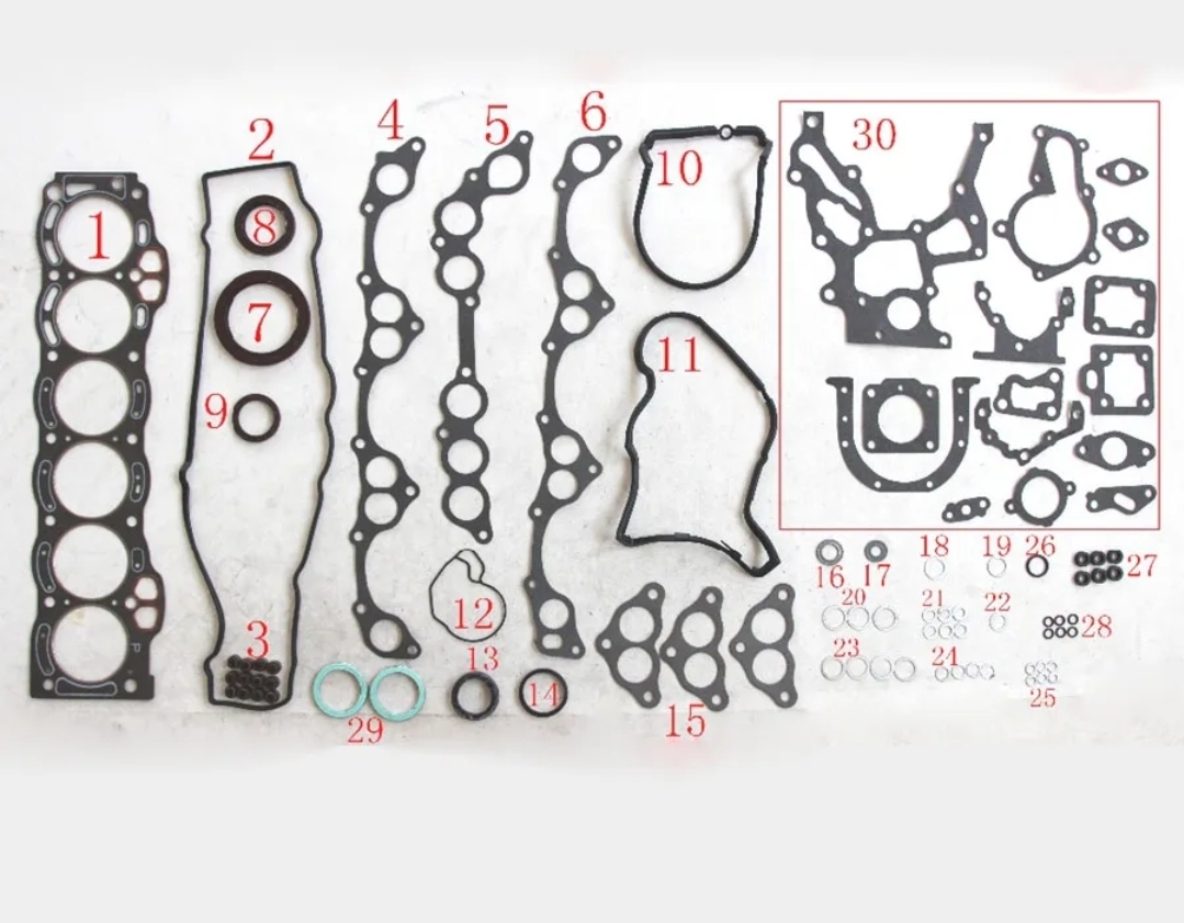 ③TOYOTA トヨタ 1G-EU エンジン用 ガスケットキットフルセット GX51/61/71 マークⅡ クレスタ チェイサー クラウン ソアラ スープラ拍卖