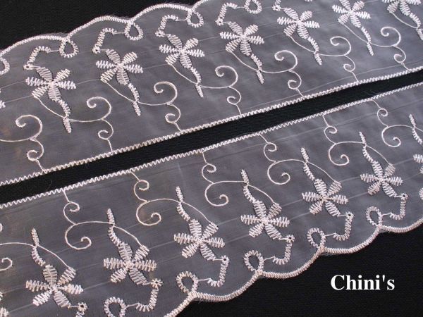 即決 ! 88cm スカラップレース 67 ピンク ☆刺繍☆ハンドメイド拍卖