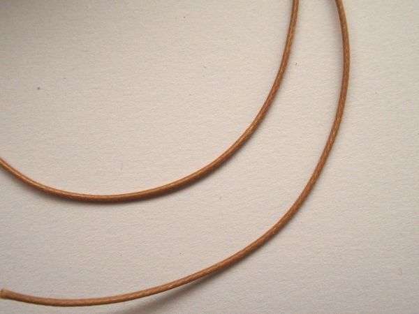 即決!! 3.5m ベージュ ワックスコード 約1mm拍卖