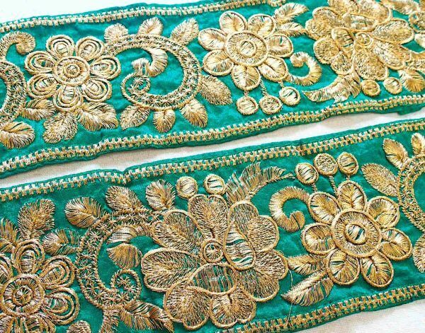 即決 ! 0.5mよりインド刺繍リボン チロリアンテープお花☆ブレード☆ 手芸 装飾拍卖