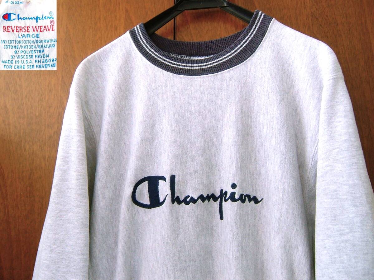 チャンピオン Champion USA製 刺繍タグ リバースウィーブ スウェット リブライン拍卖