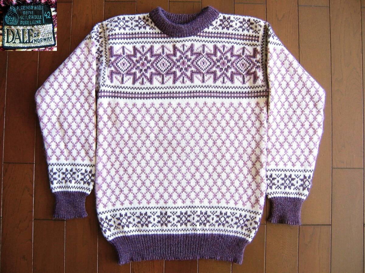 DALE OF NORWAY ウールニット セーター 雪柄 ノルディック柄拍卖
