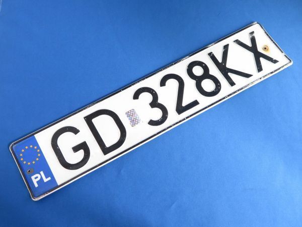 ●レア ポーランド PL ユーロ ナンバープレート ライセンスプレート 直輸入 1枚 GD 328KX Poland拍卖