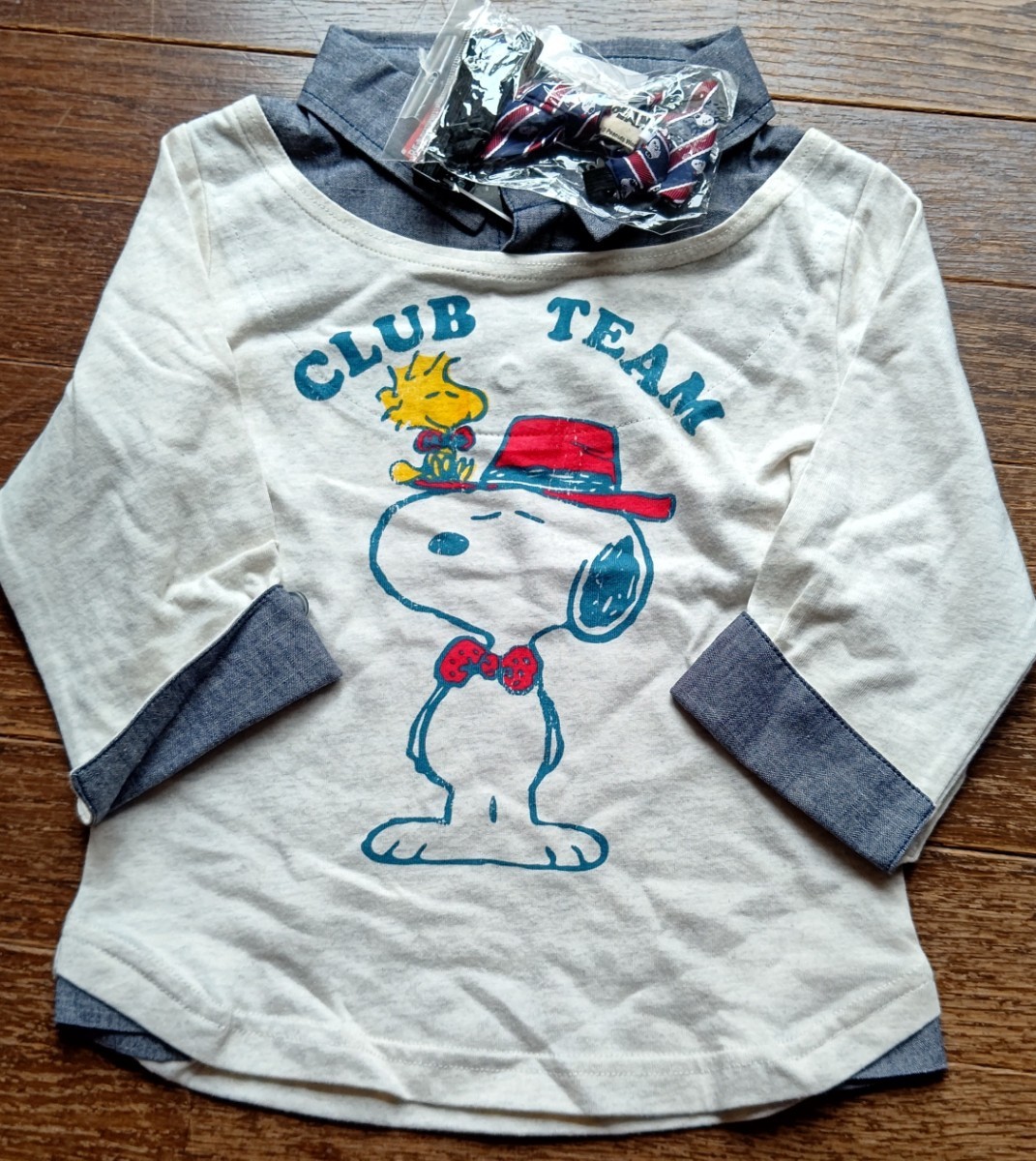 【新品】RightOn★スヌーピー110cm長袖シャツ拍卖