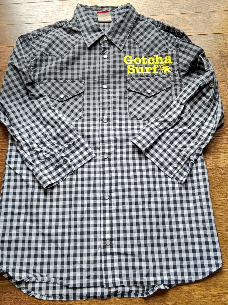 【一度着用】GOTCHA★メンズ七分袖シャツ拍卖
