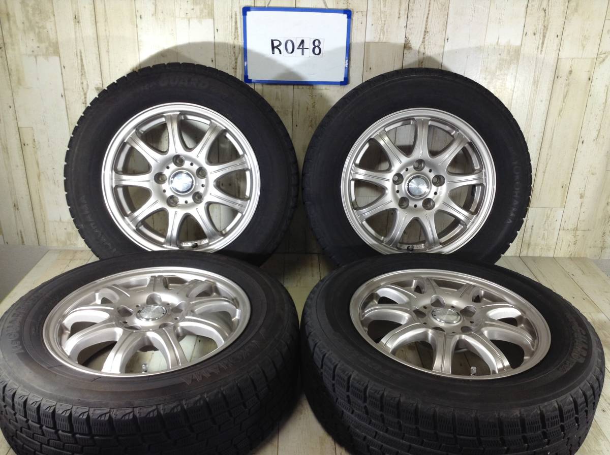 ★★R048★★ タイヤホイール 4本セット LAYEA 5H 195/65R15 6J Offset +43 PCD114.3/5H スタッドレスタイヤ YOKOHAMA ICEGUARD拍卖