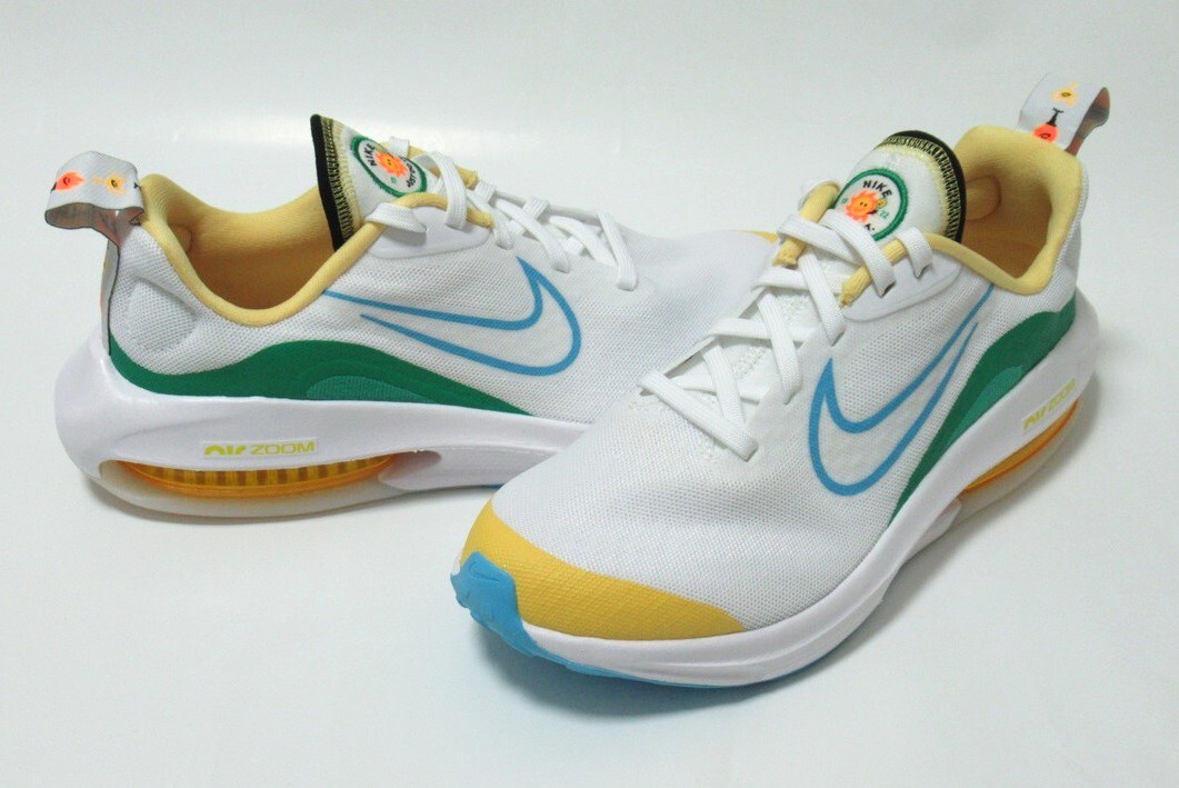 NIKE AIR ZOOM ARCADIA 2 GS 白 黄色 24cm ナイキ エア ズーム アルカディア 太陽 キッズ ジュニア レディース FJ7720-141拍卖
