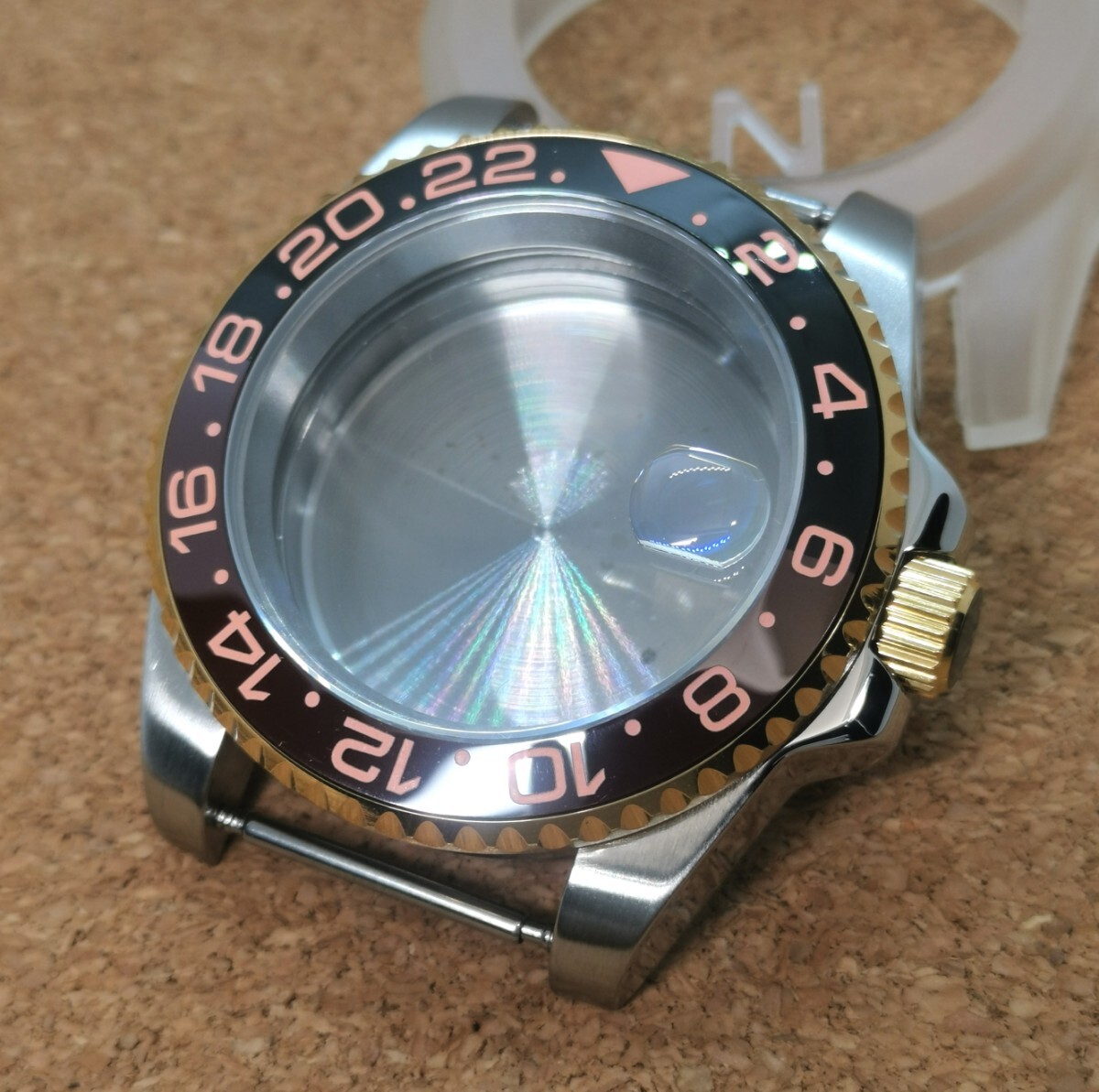 NH35 NH36 40mm SS デイト ケースセット シルバー×ゴールド カスタム seikomod 腕時計 ウォッチ MOD パーツ セイコー NH35 NH34拍卖