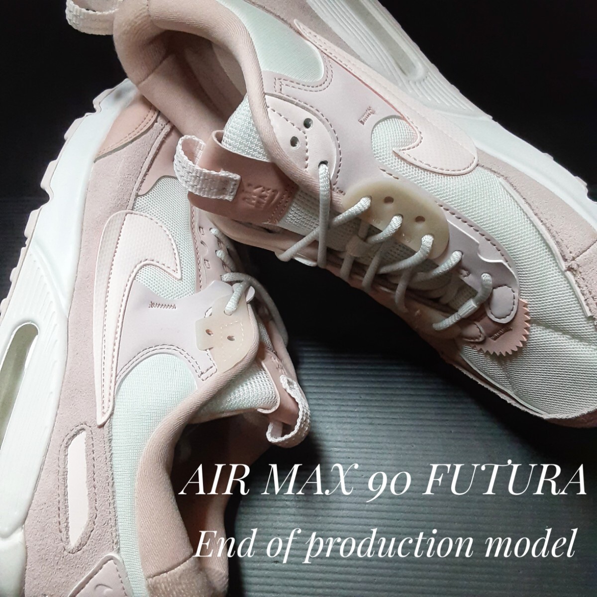 最値!新品!定16500円!生産終了モデル!希少サンドローズ!ナイキ エアマックス 90 フューチュラ高級スニーカー!再構築デザイン!桃色白 28cm拍卖