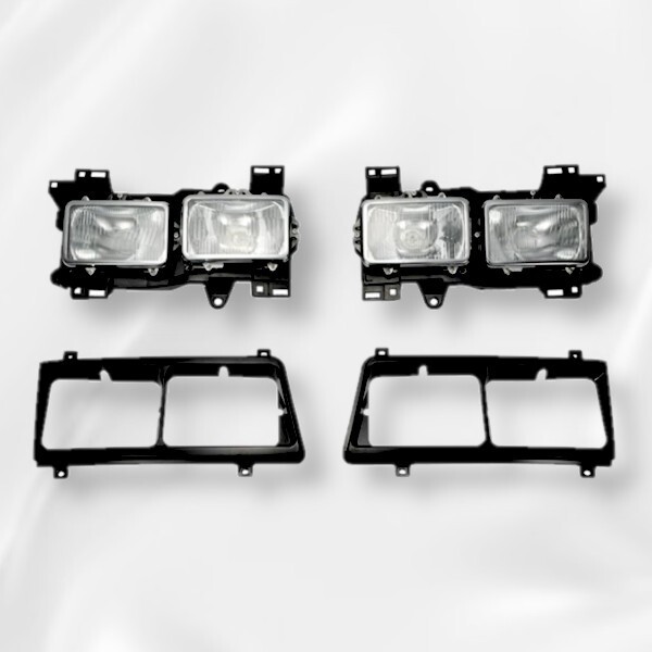 三菱ふそう スーパーグレート ヘッドライト 平成8年6月〜平成19年3月 輸出仕様 海外仕様 角目 4灯式 レトロフェイス ヘッドライトカバー拍卖