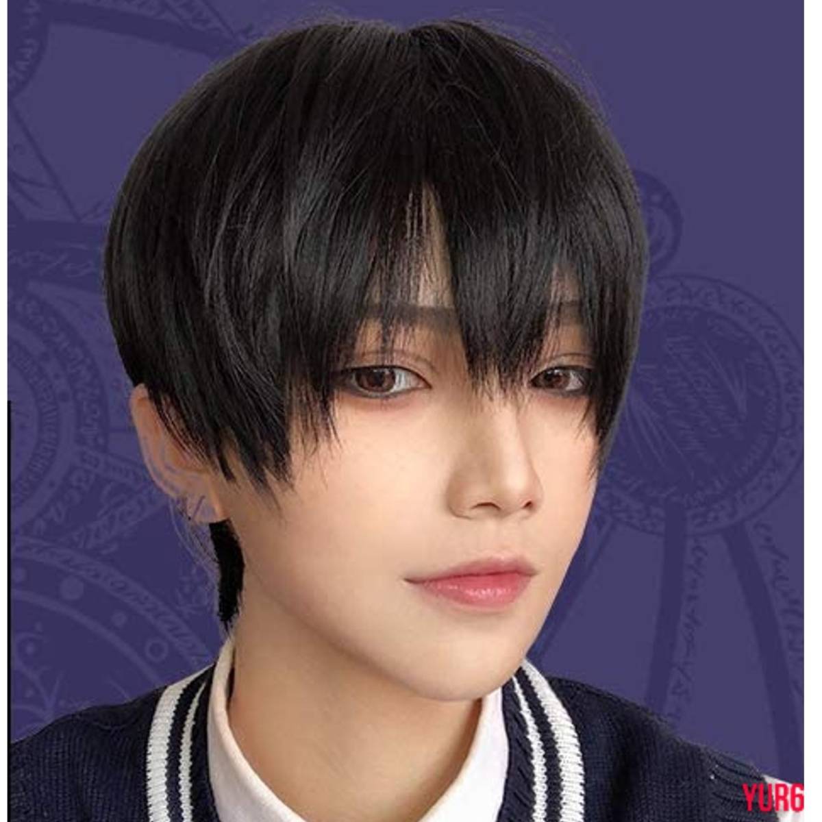 ブラック メンズ ショートウィッグ フルウィッグ かつら 耐熱ファイバー 通気性 サラサラ 人工頭皮 ナチュラル 普段使い パーティー拍卖