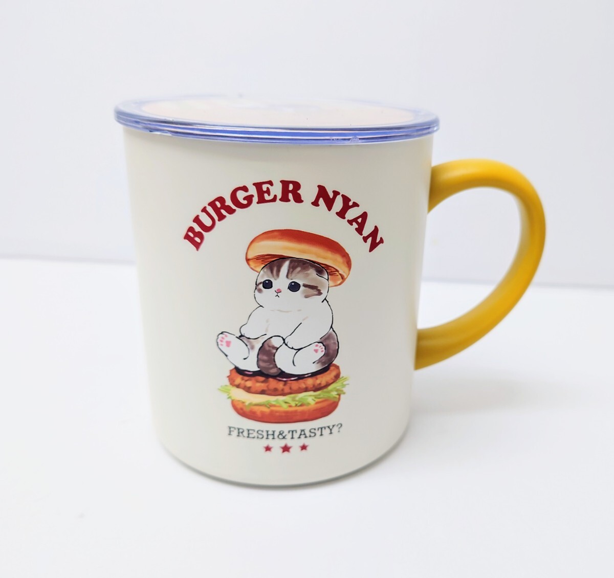 猫柄 猫雑貨 猫グッズ モフサンド mofusand ぢゅの 蓋付き マグカップ 400ml バーガー ステンレス ねこ ネコ キャット 拍卖