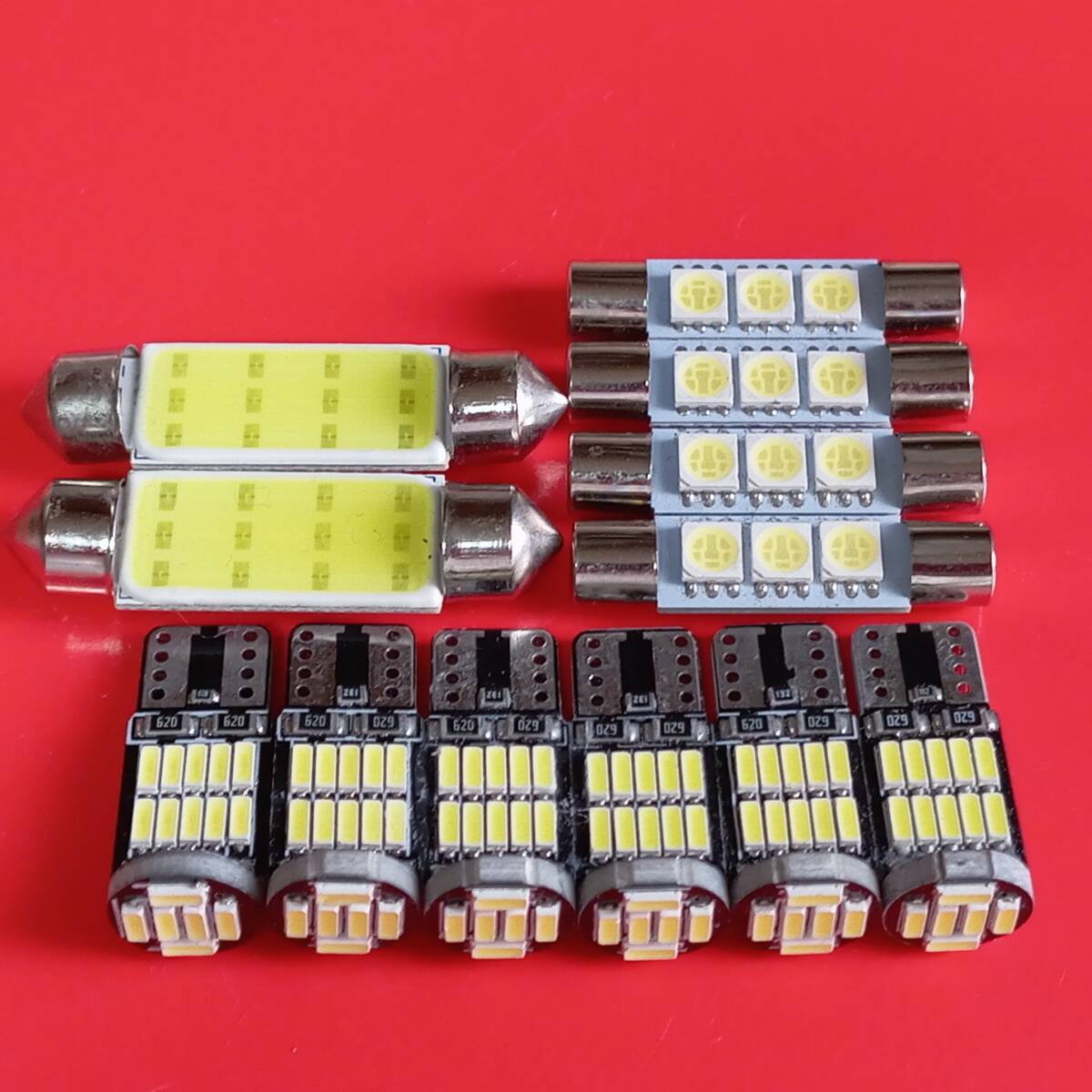 シボレー アストロ 超爆光!T10 LED ルームランプ 12点セット キャンセラー内蔵 ホワイト CHEVROLET ASTRO /t42/f3/26拍卖