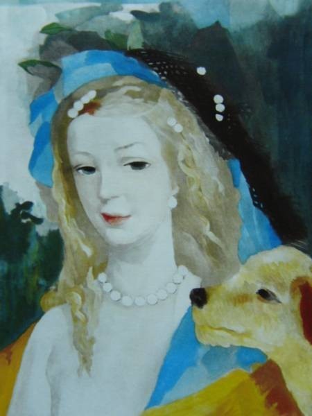 Marie Laurencin、YOUNG GIRL WITH DOG、海外版希少レゾネ、状態良好、送料込み、y321/5拍卖