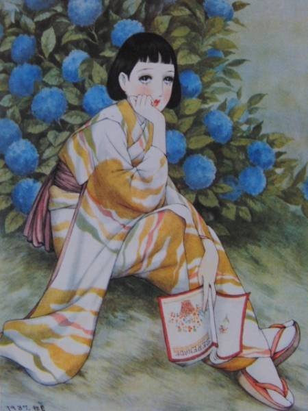中原 淳一/初夏、版上サイン入り、希少、新品額付、ara拍卖