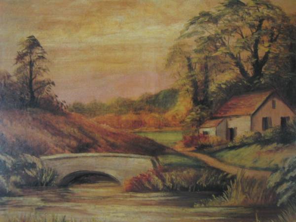 国沢新九郎、英国風景(初春郊外)、希少な画集より、新品高級額・額装付、状態良好、送料込み拍卖