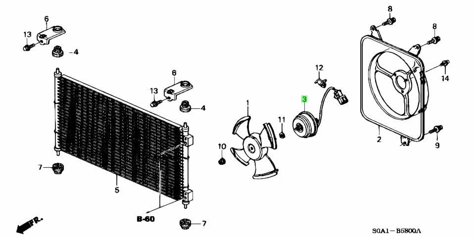 ★新品 ホンダ E-CF3 E-CF4 アコード 純正 ラジエターカップリングファン クーリングファンモーター HONDA Cooling Fan Motor拍卖