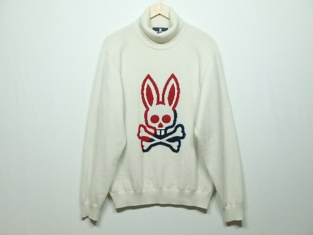 サイコバニー ウール ニット タートルネック セーター XL拍卖