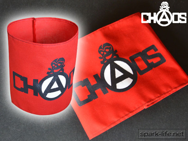 ◆British PUNK Fashion◆ロックなアクセント★ アームバンド腕章【CHAOS & SKULL】送料無料拍卖