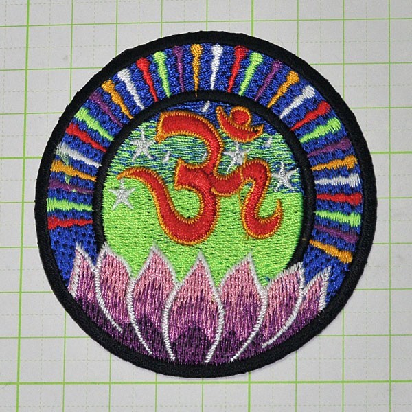 アイロンワッペン・パッチ サイケデリック曼荼羅風・梵字8 zq拍卖