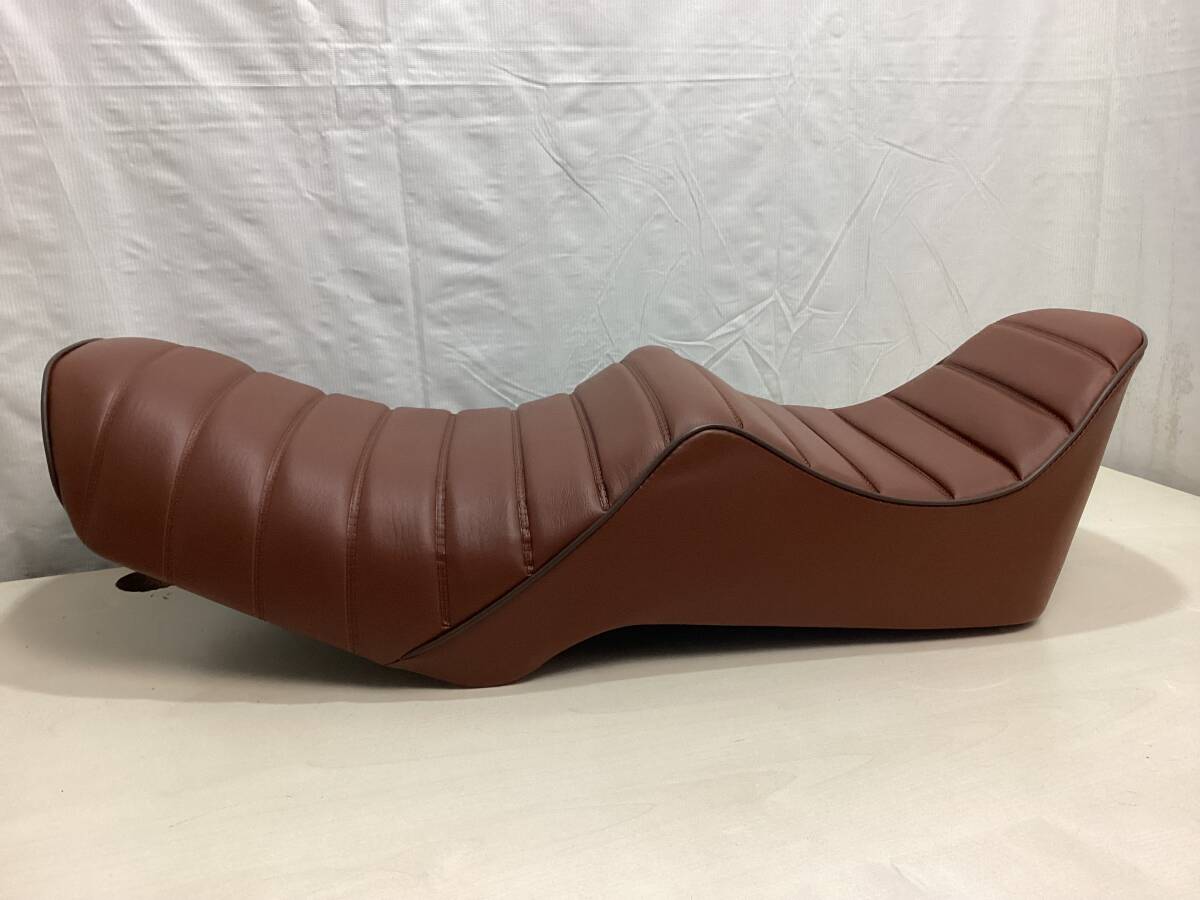 送料無料 即決得 GN125 シート 茶 チョビ三段 防水タックロール 検 GN125H GN125-2F タックロール チョビ3 旧車 三段シート 3段シート拍卖