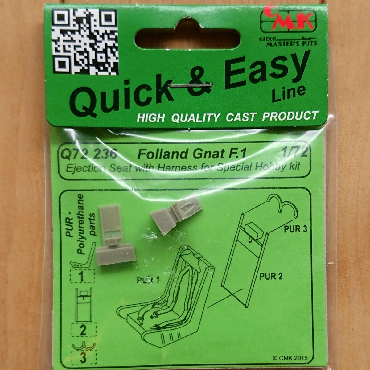 【訳あり】CMK Q72-236 1/72 Folland Gnat フォーランド ナット F.1 Ejection Seat with Harness インジェクションシート スペシャルホビー拍卖