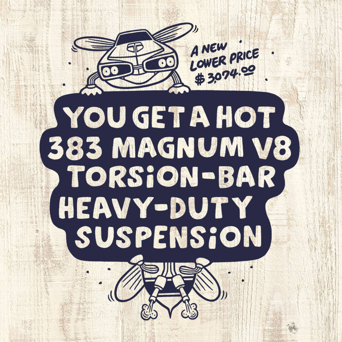 ■BEE Tシャツ■XLサイズ(ホワイトxネイビ-)モパ- ダッジ DODGE MOPAR拍卖