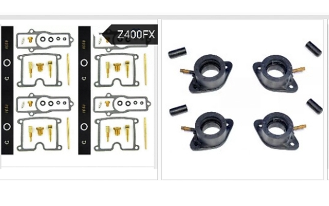 KAWASAKI カワサキ KZ400FX Z400FX Z550FX Z500 キャブ オーバーホール キット インシュレーター 高品質 同調キヤップ 付き1台分拍卖