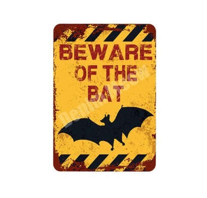 A479 メタル サイン ブリキ 看板 金属製 プレート アンティーク風 おもしろ 警告 注意 動物 鳥 虫 ペット コウモリ B拍卖