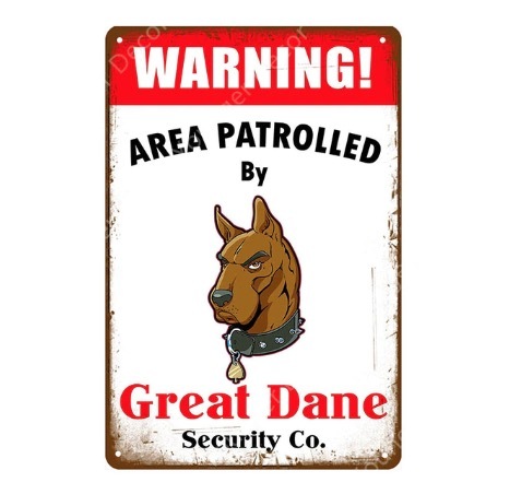 A306 メタル看板 ブリキ看板 ウォール サイン レトロ風 おしゃれ おもしろ 金属製 プレート 警告 【猛犬注意 YD3922E】拍卖