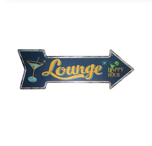 A568 矢印 メタル看板 ブリキ看板 ウォール サイン レトロ風 ブリキ風 アメリカ雑貨 おしゃれ おもしろ 金属製 【Lounge】拍卖