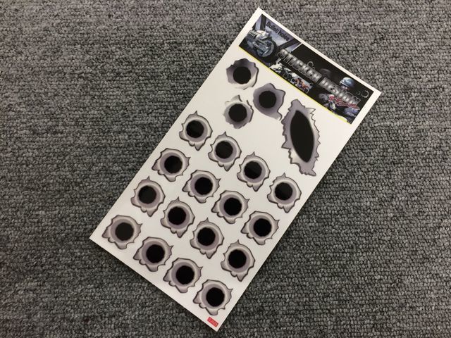 銃弾痕ステッカー 20個入り 銃弾 ピストル おもしろ ステッカー ウインドウ エアロ バンパー ボンネット ドア フロント リア サイド拍卖