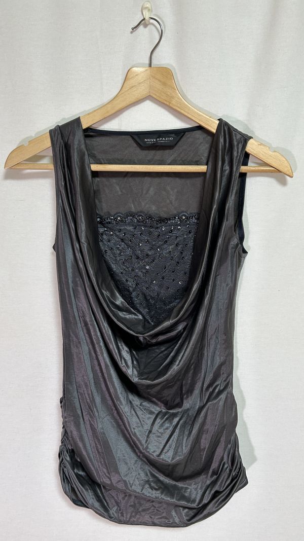 NOVESPAZIO ノーベスパジオ サテン ノースリーブトップス Mサイズ拍卖
